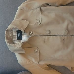 Beige trench coat
